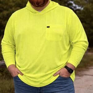 NWT Work Rebar Evolution Hooded Sun Climatetek Cooling Work Shirt 3XL Yellow